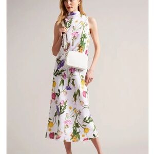 TED BAKER London NWT ($195) Cream Leather Convertible Crossbody W/Dust Bag Purse